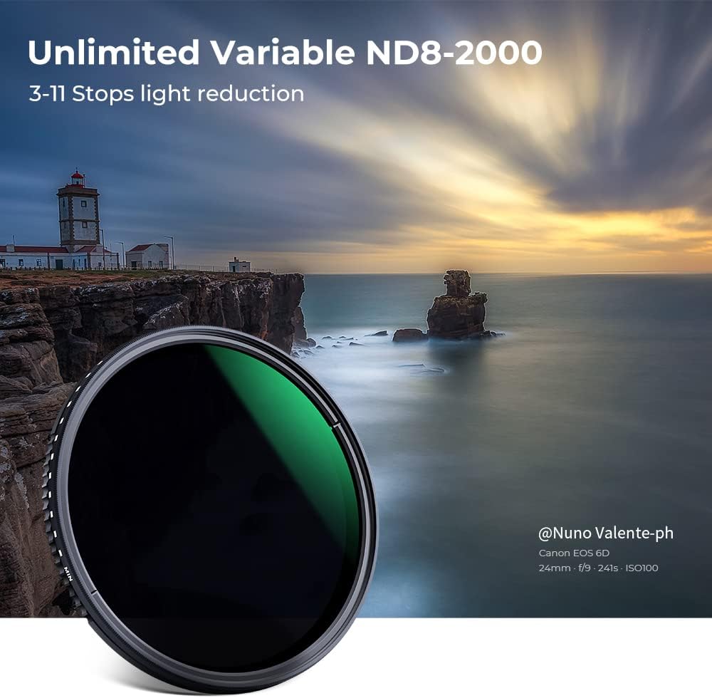 77mm Variable Neutral Density Filter ND8-ND2000, Pack of 2 P102