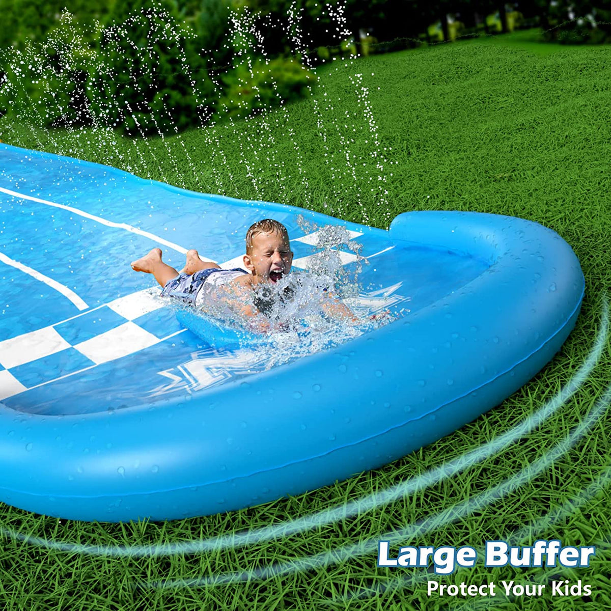 20ft Water Slide with Sprinkler and 3 Bodyboards F150