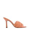 Salmon Leather Square Toe Slide L8698