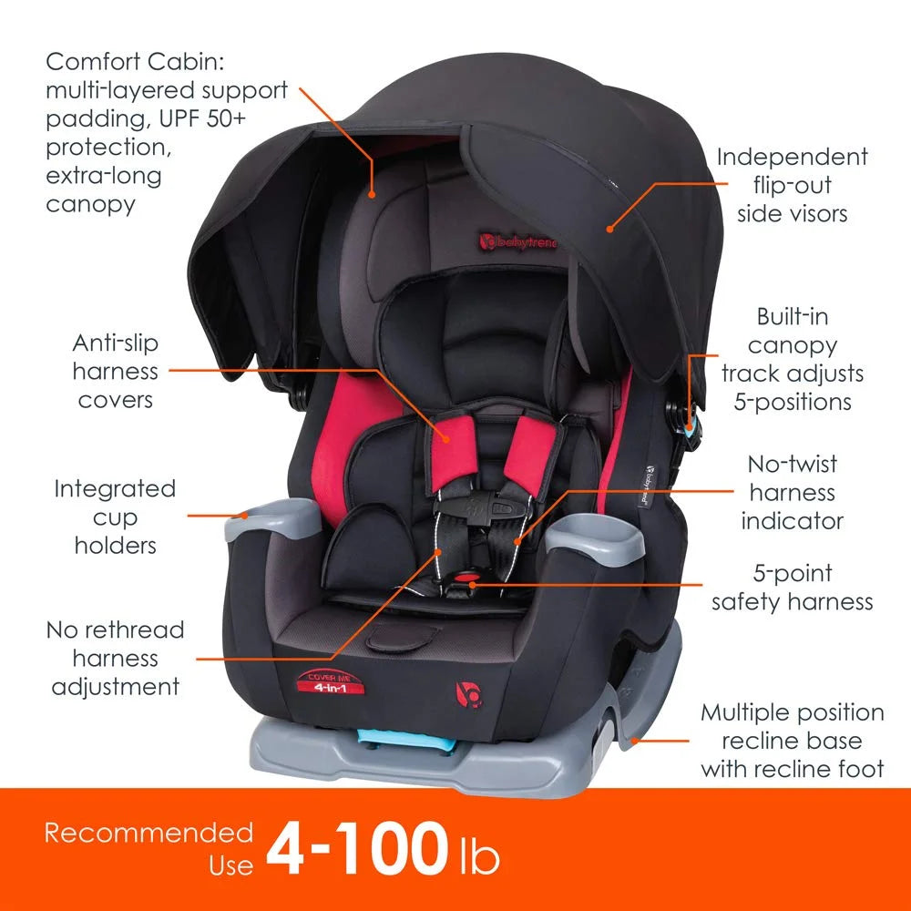 4-in-1 Convertible Car Seat E649