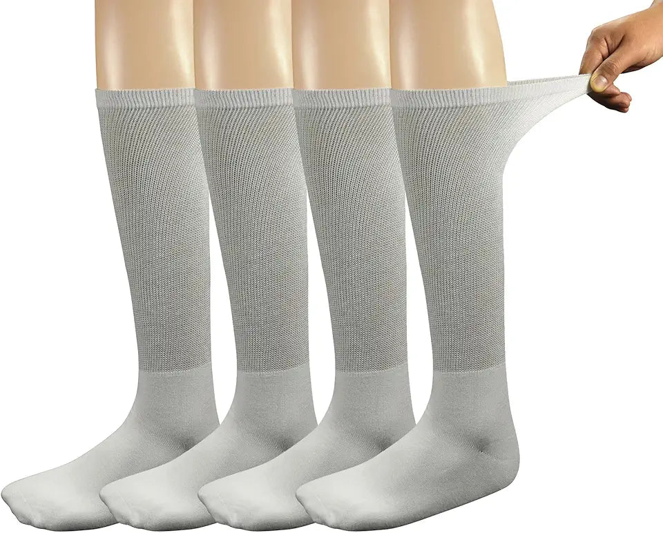 Diabetic Over The Calf Socks 4 Pack Size 10-13 X8059