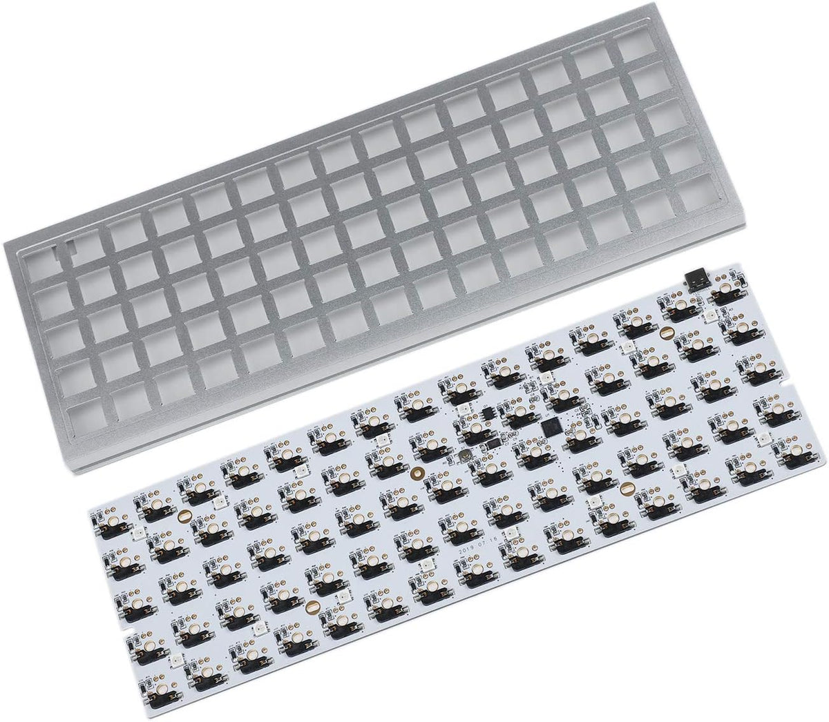 75 Keys Ortholinear Layout QMK Anodized Aluminum Hot Swap Mechanical Keyboard Kit O13591