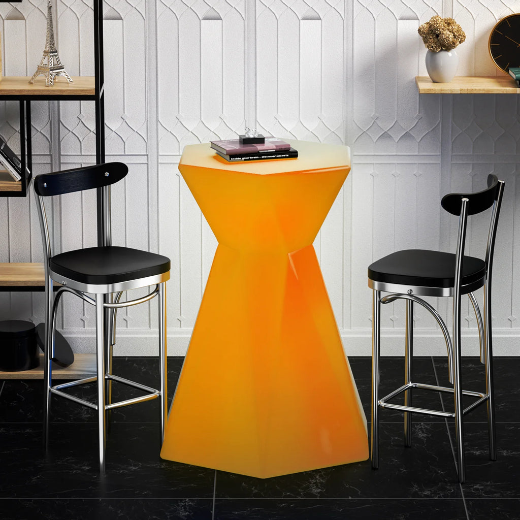 Hexagonal LED Light Up Bar Table with Remote Control S7964