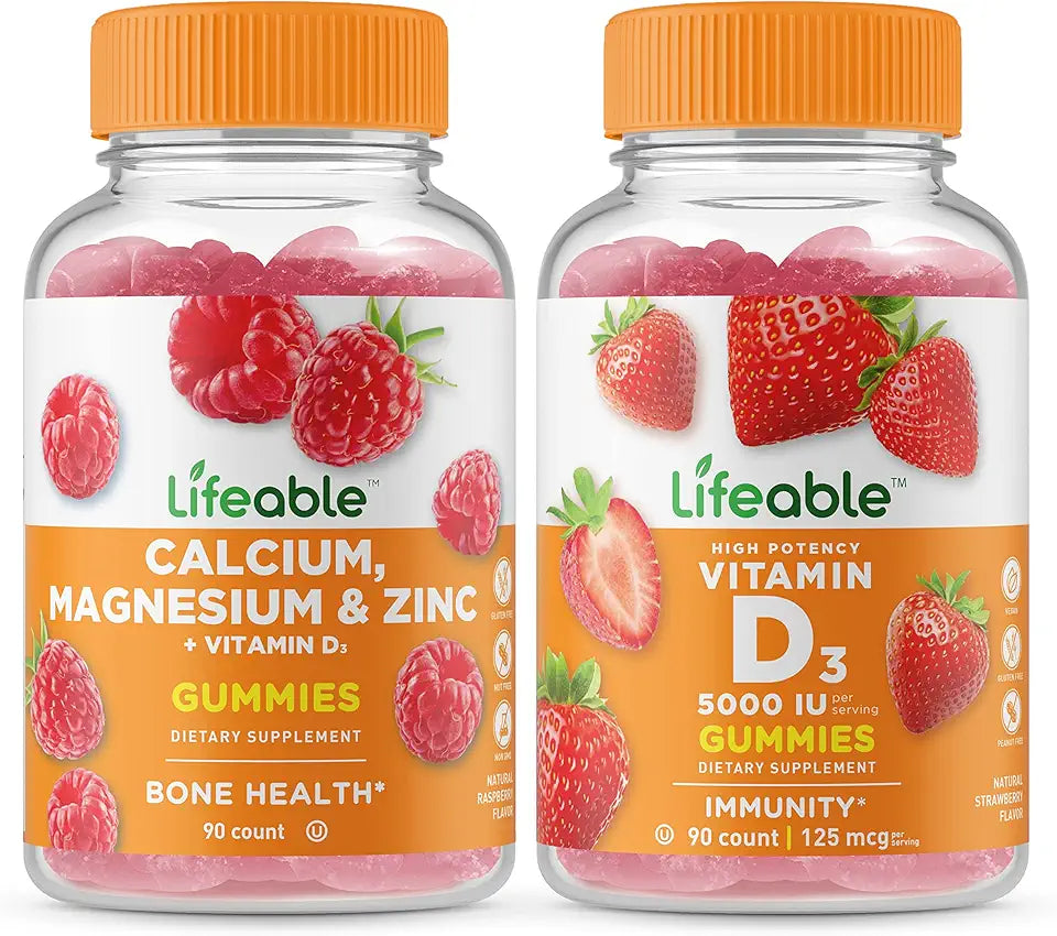 Calcium Magnesium Zinc & Vitamin D Gummies Bundle M414