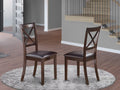 Cappuccino Leather Dining Chairs Set of 2 L9674