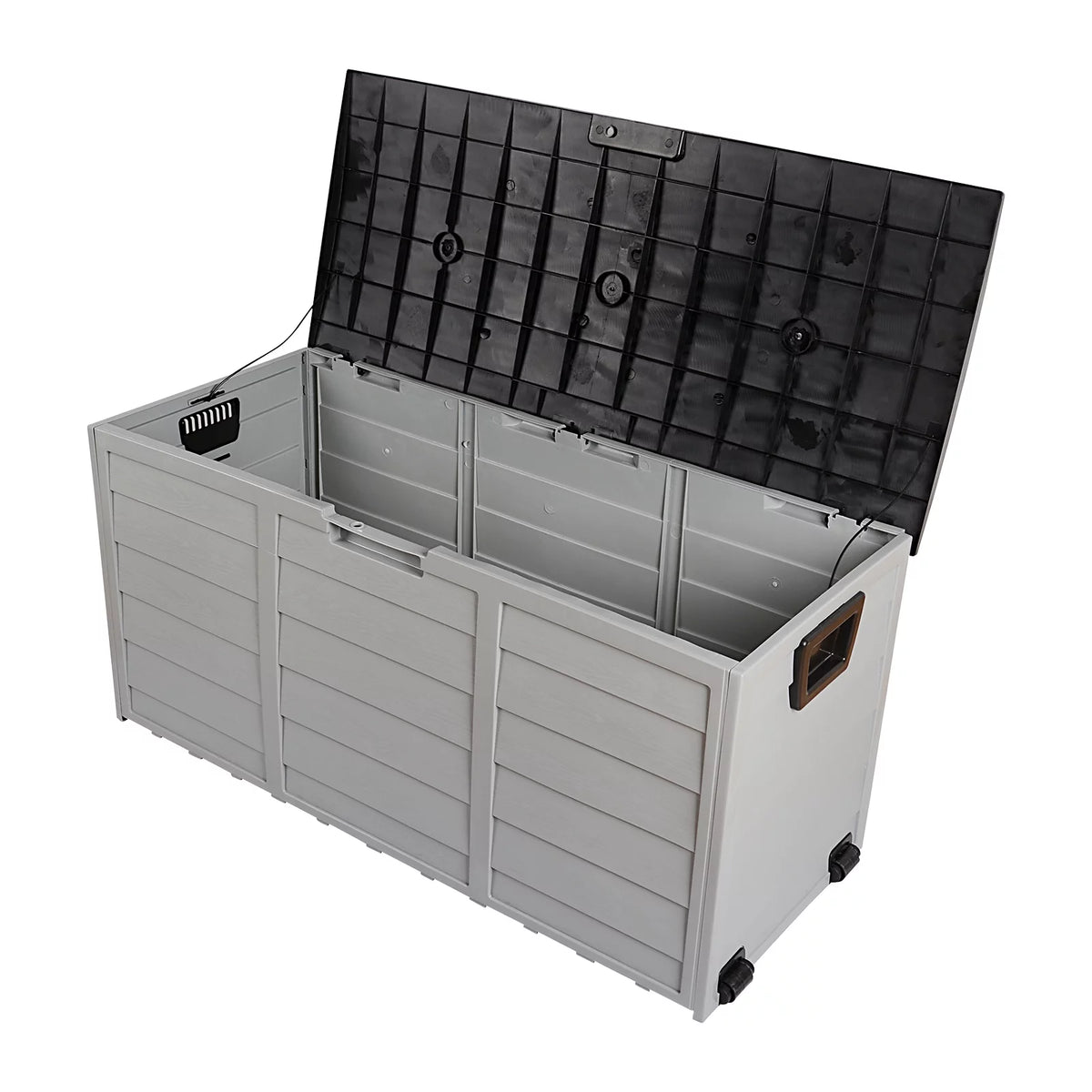 75 Gallon Black Resin Deck Box on Wheels W887509