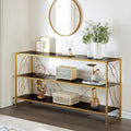Black 3 Shelf Console Table B68251
