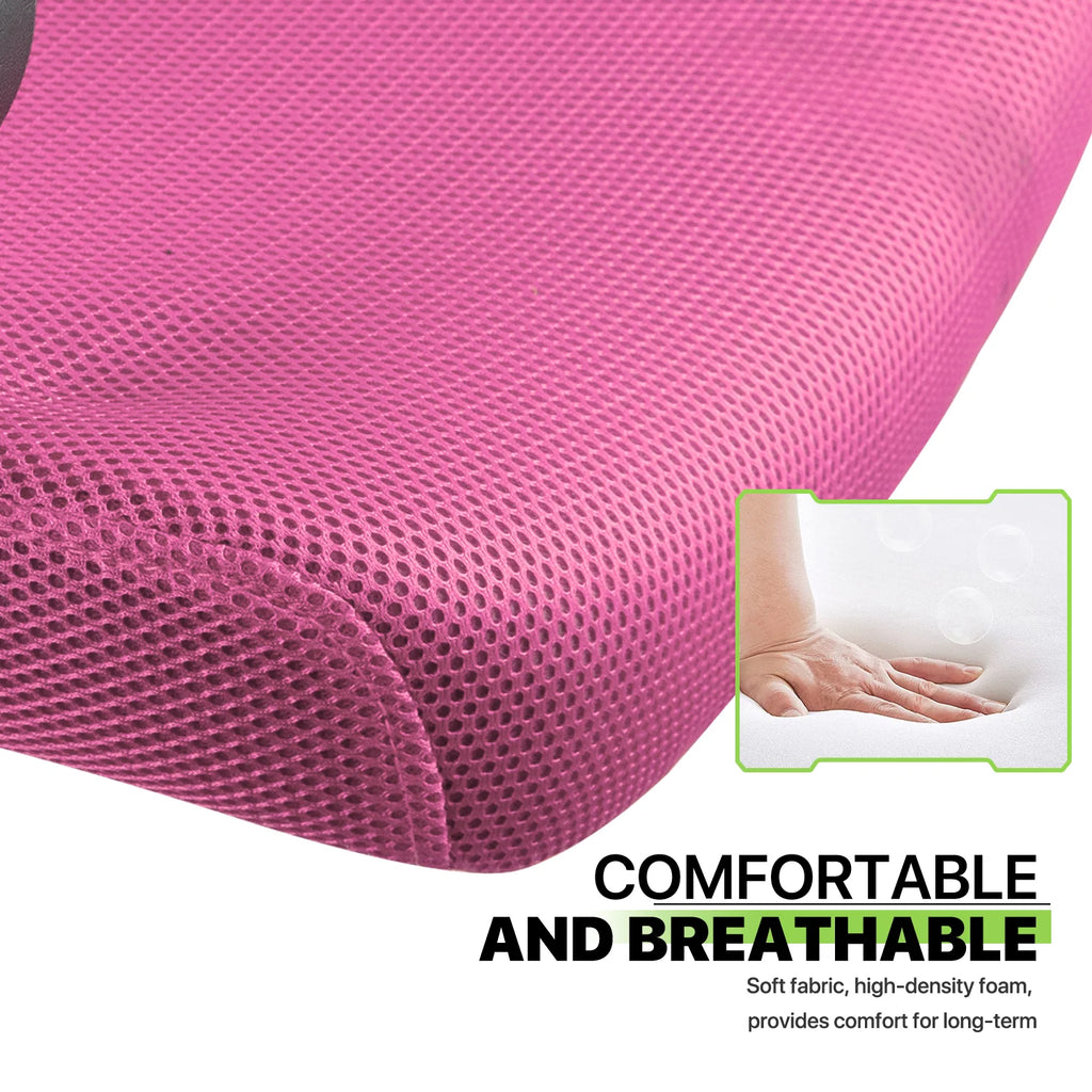 Pink Mesh Office Chair with Armrests Z315