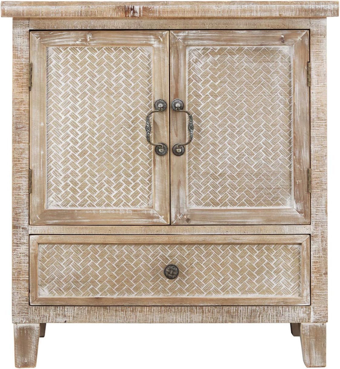 Weathered Wood Cabinet with 1 Drawer and 2 Doors Y276