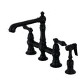 Bridge Kitchen Faucet with Brass Sprayer Matte Black I8459