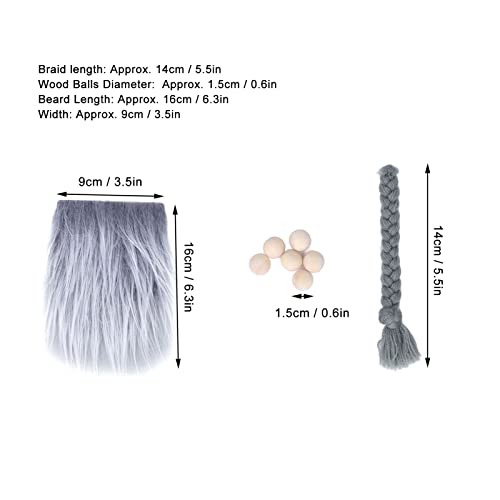 Gray Gnome Beard Makeup Hair Adhesives J336