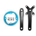 170mm Mountain Bike Square Taper Crankset 104 BCD 38T Blue I94573