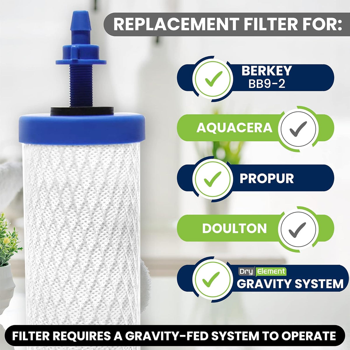 Nano Gravity Water Purification Filter Replacement G16664