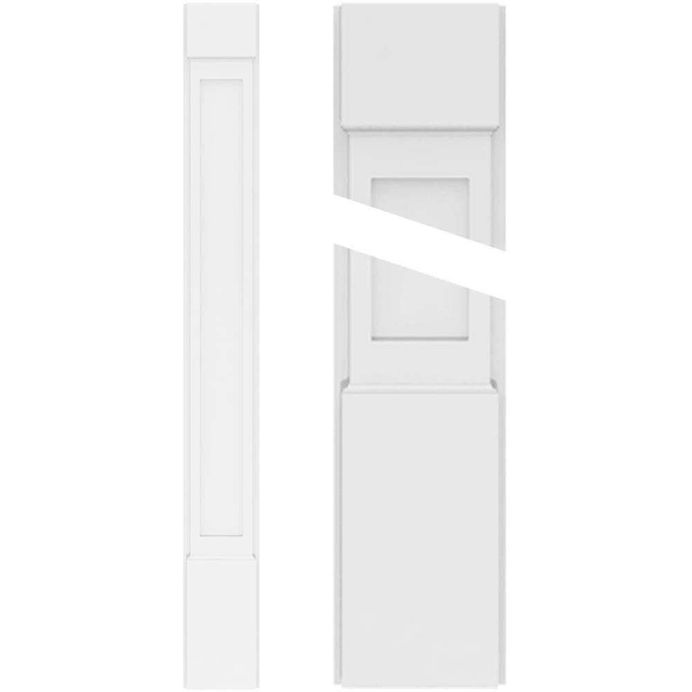 Flat Panel PVC Pilaster with Capital and Base (Pair) B563547