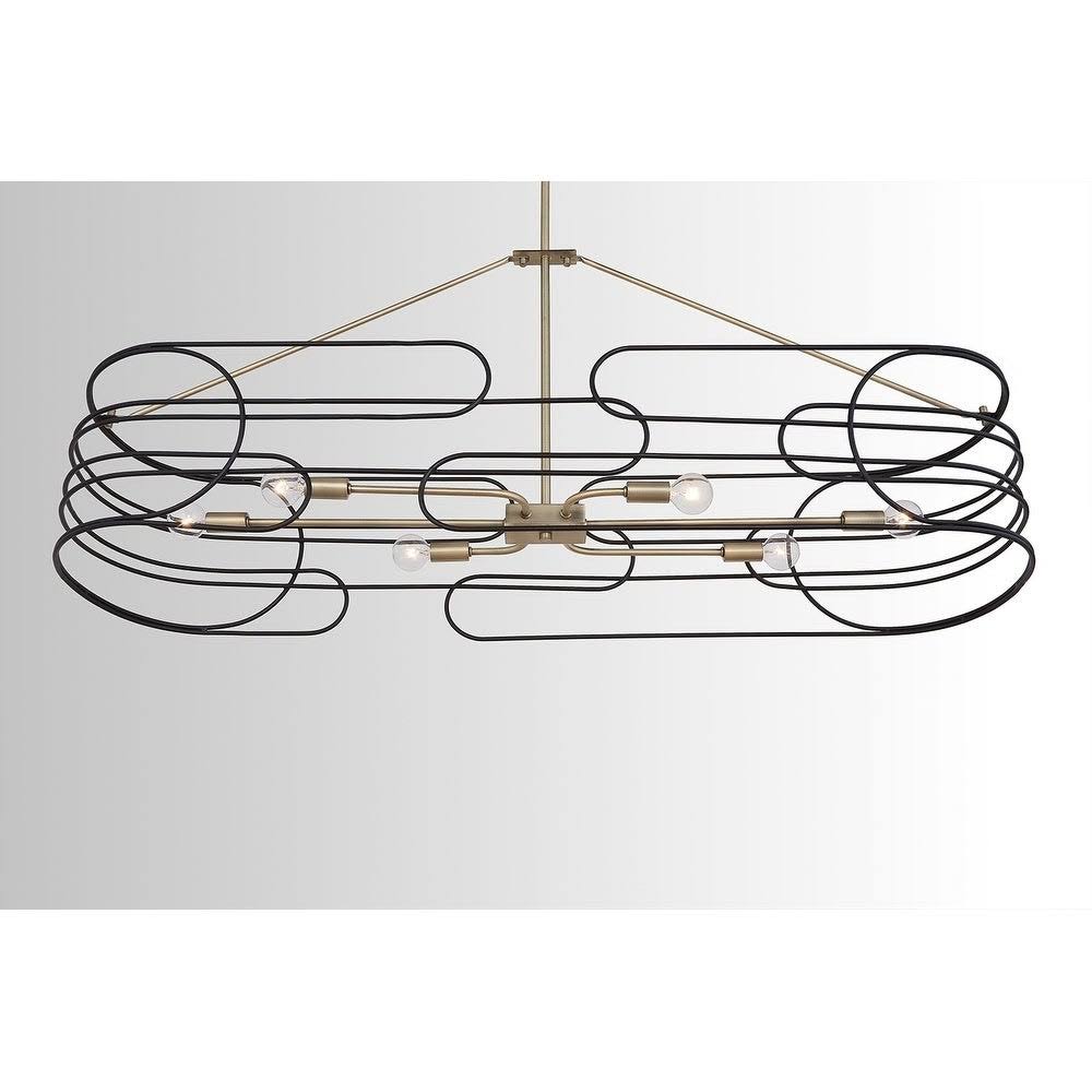 6 Light Island Aged Brass/Black M54566