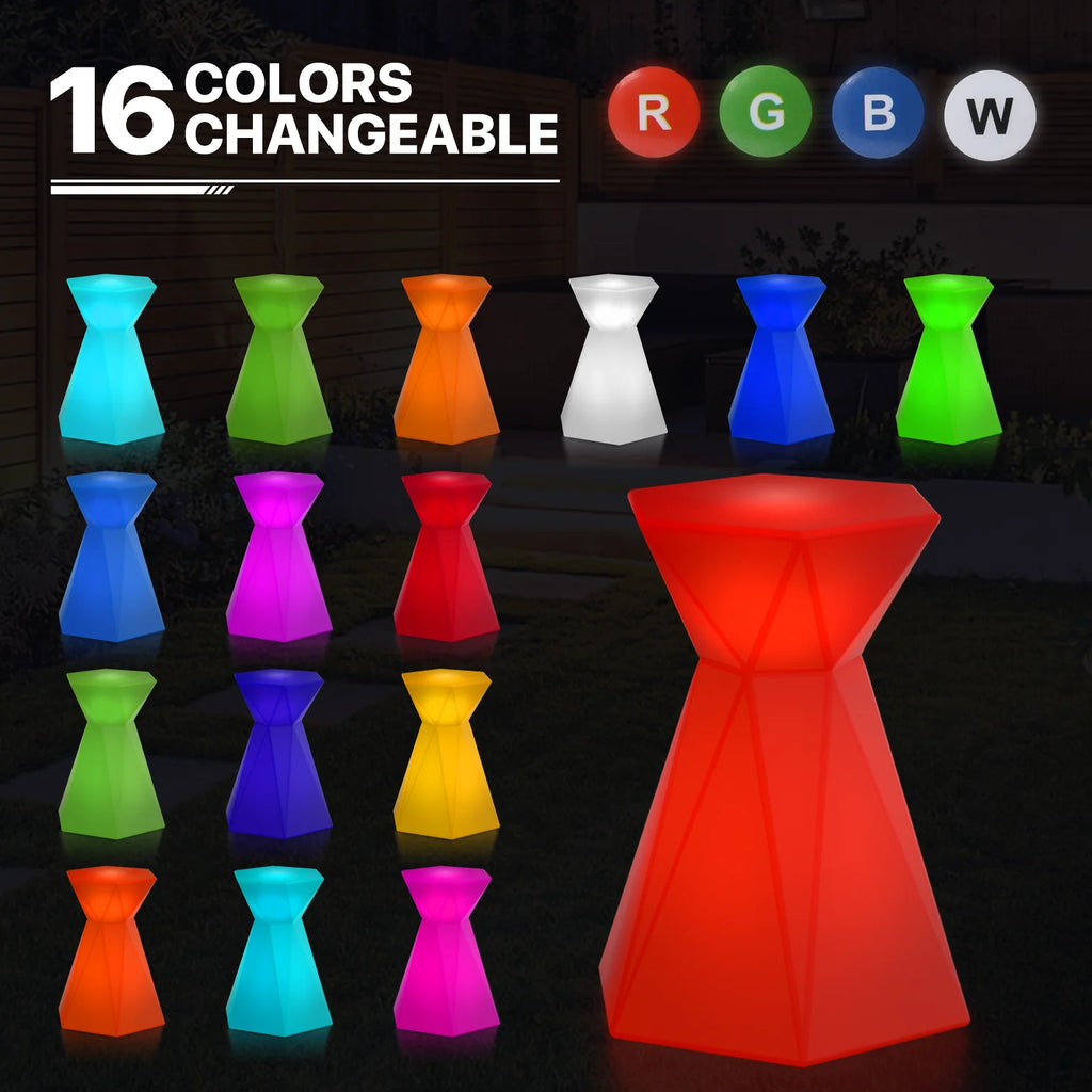 Hexagonal LED Light Up Bar Table with Remote Control S7964