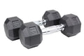 5 Lbs. Pair Rubber Coated Hex Dumbbells H320