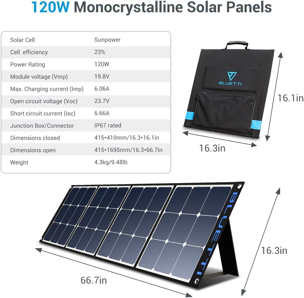 120W Portable Foldable Solar Panel C2876