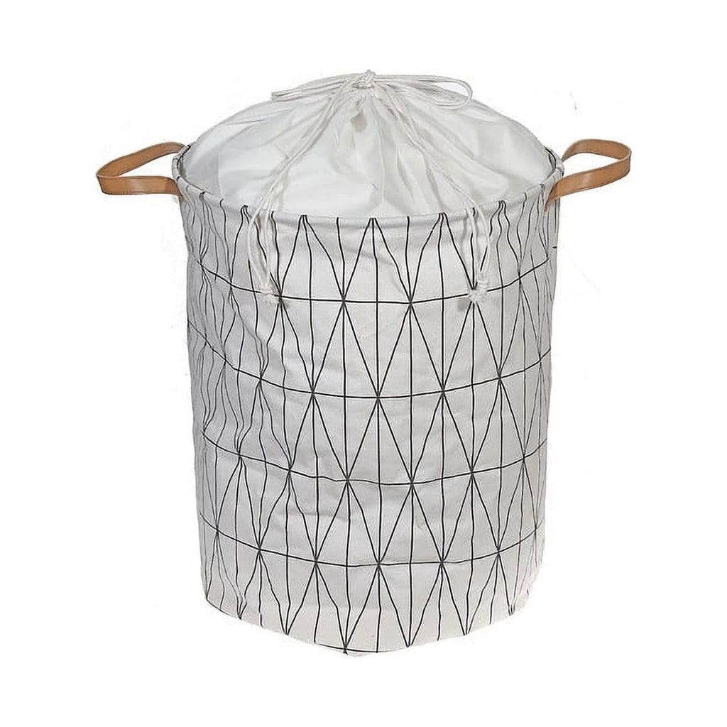 Round Fabric Hamper With Handle F41394