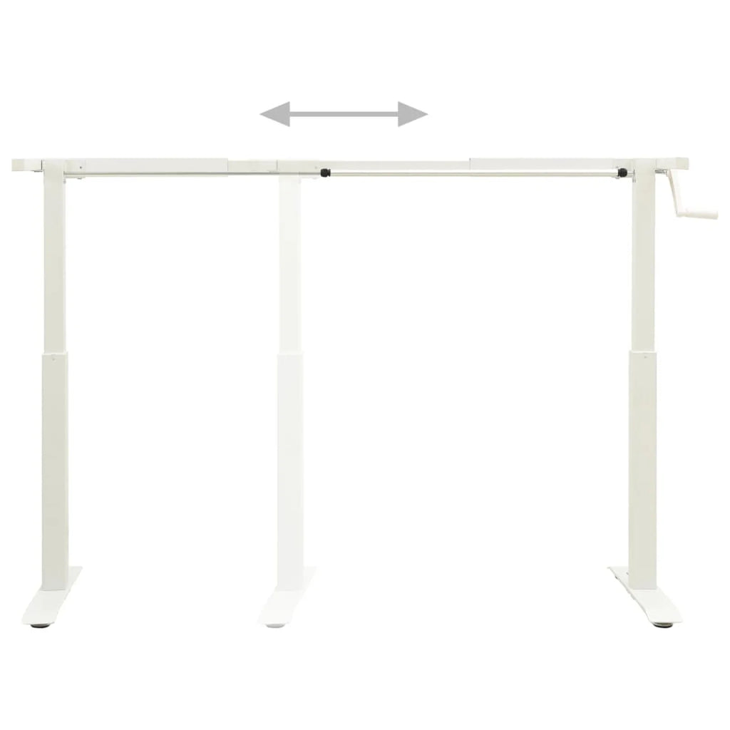 Manual Height Adjustable Standing Desk Frame White H683