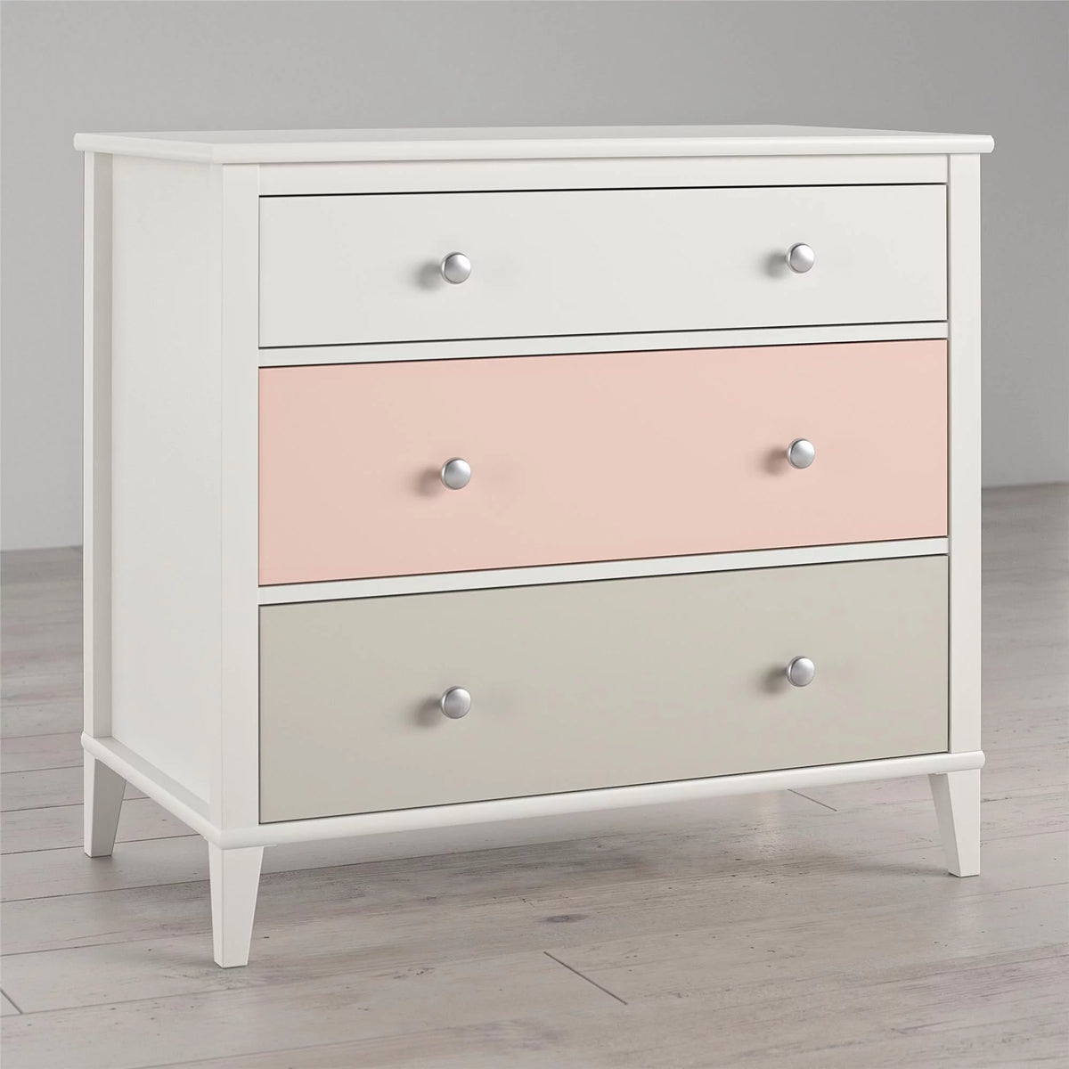 White 3 Drawer Dresser P43376