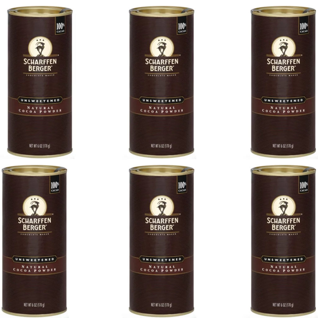 Natural Unsweetened Cocoa Powder, 6-Ounce Canisters (Pack of 6) T5477