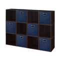 12 Cube Storage Set with 6 Canvas Bins L718