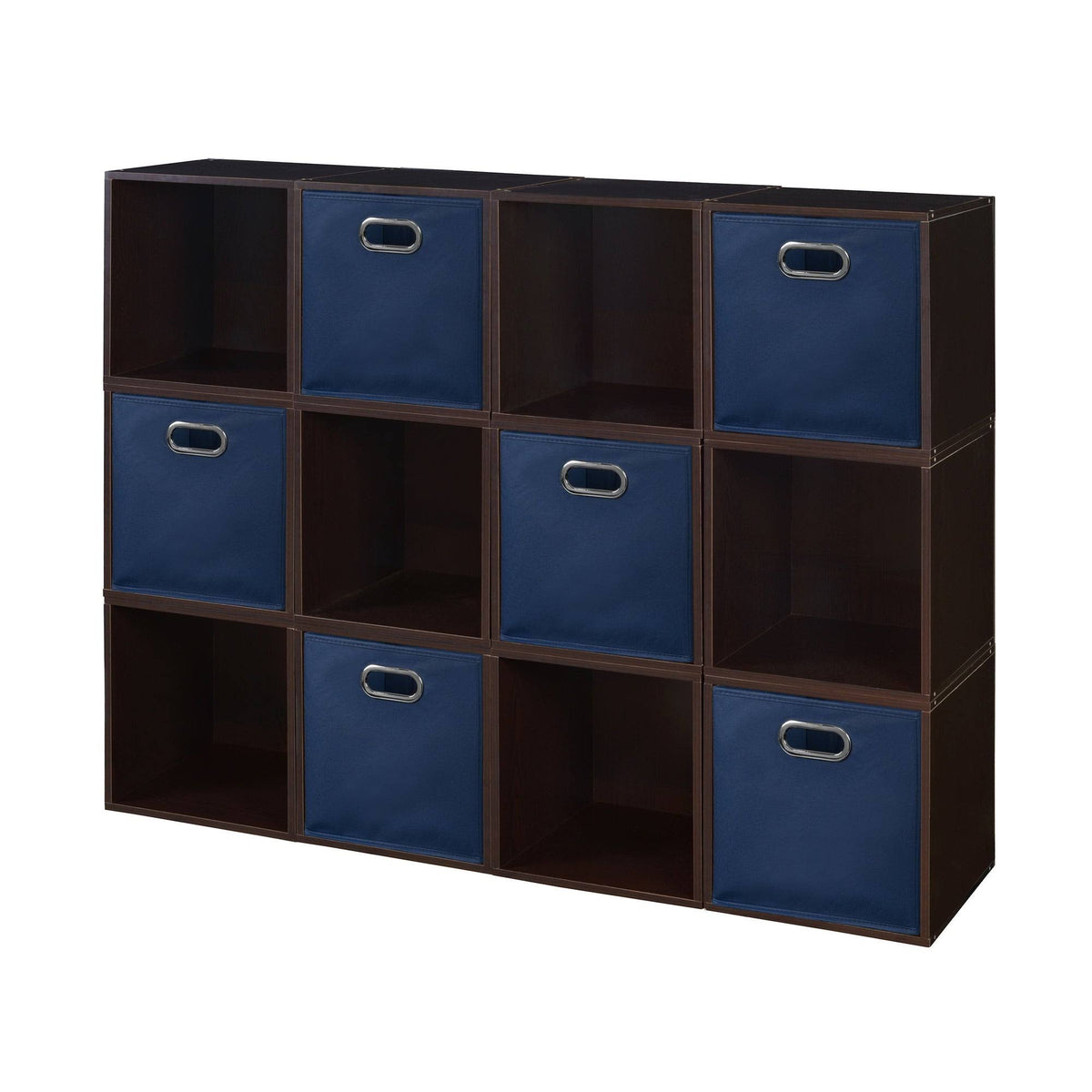 12 Cube Storage Set with 6 Canvas Bins L718