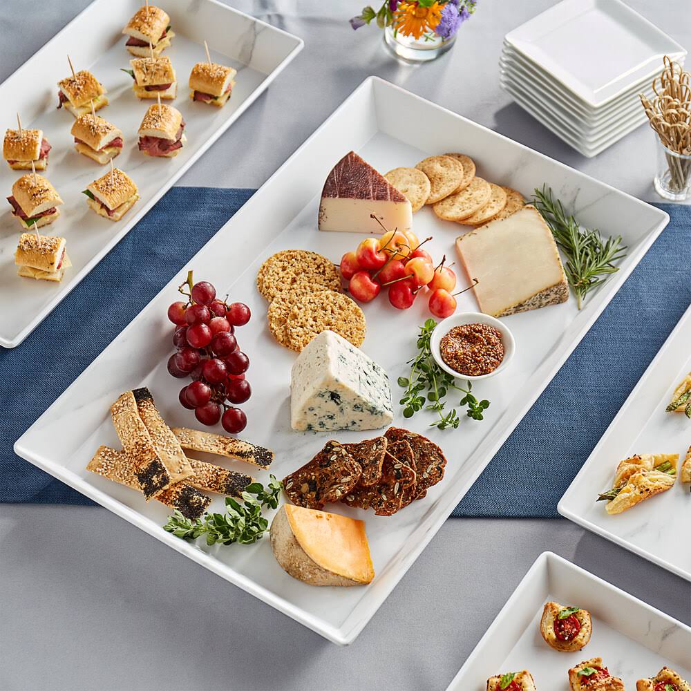 White Marble Melamine Platter K255