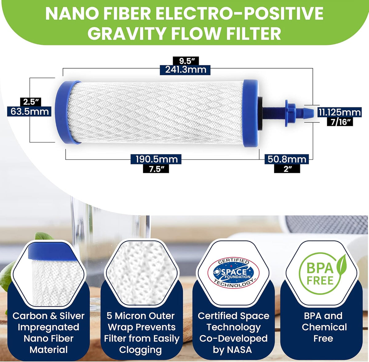 Nano Gravity Water Purification Filter Replacement G16664