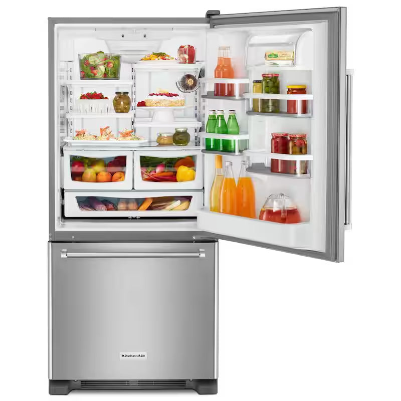 Bottom Freezer Refrigerator in Stainless Steel Y8577