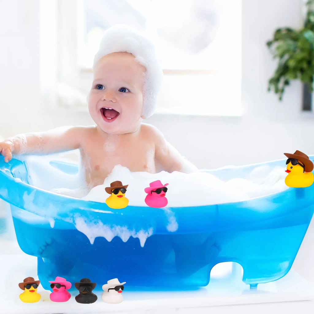 12 Pack Cowboy Rubber Duck with Hat and Sunglasses R4503