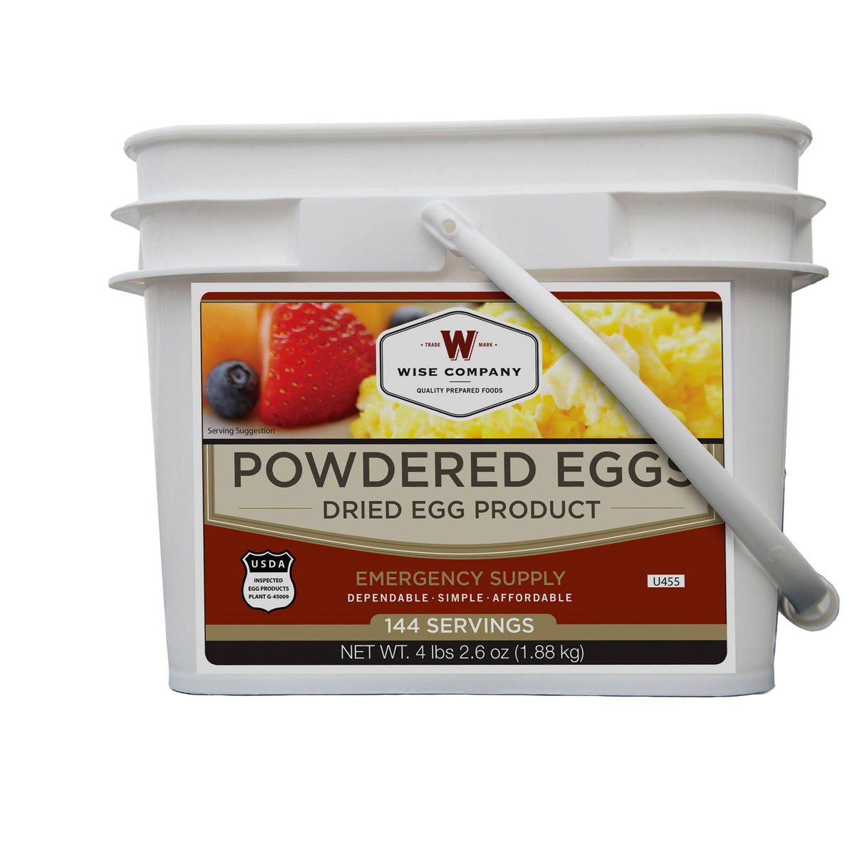 Powdered Eggs Bucket 144 Servings V8160