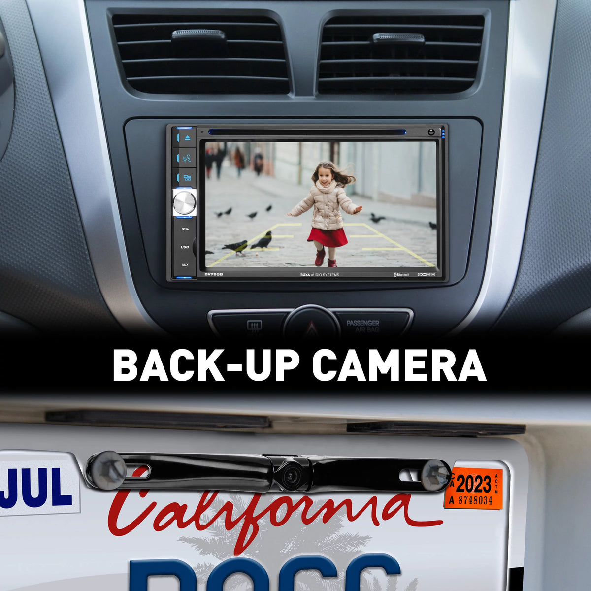 Restored 6.5 Inch Double Din Touchscreen Car Audio Stereo System with Bluetooth Q5459