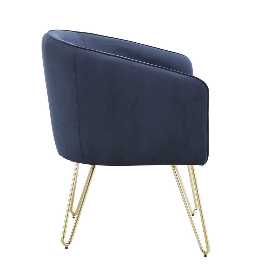 Dark Blue Velvet Accent Chair H903
