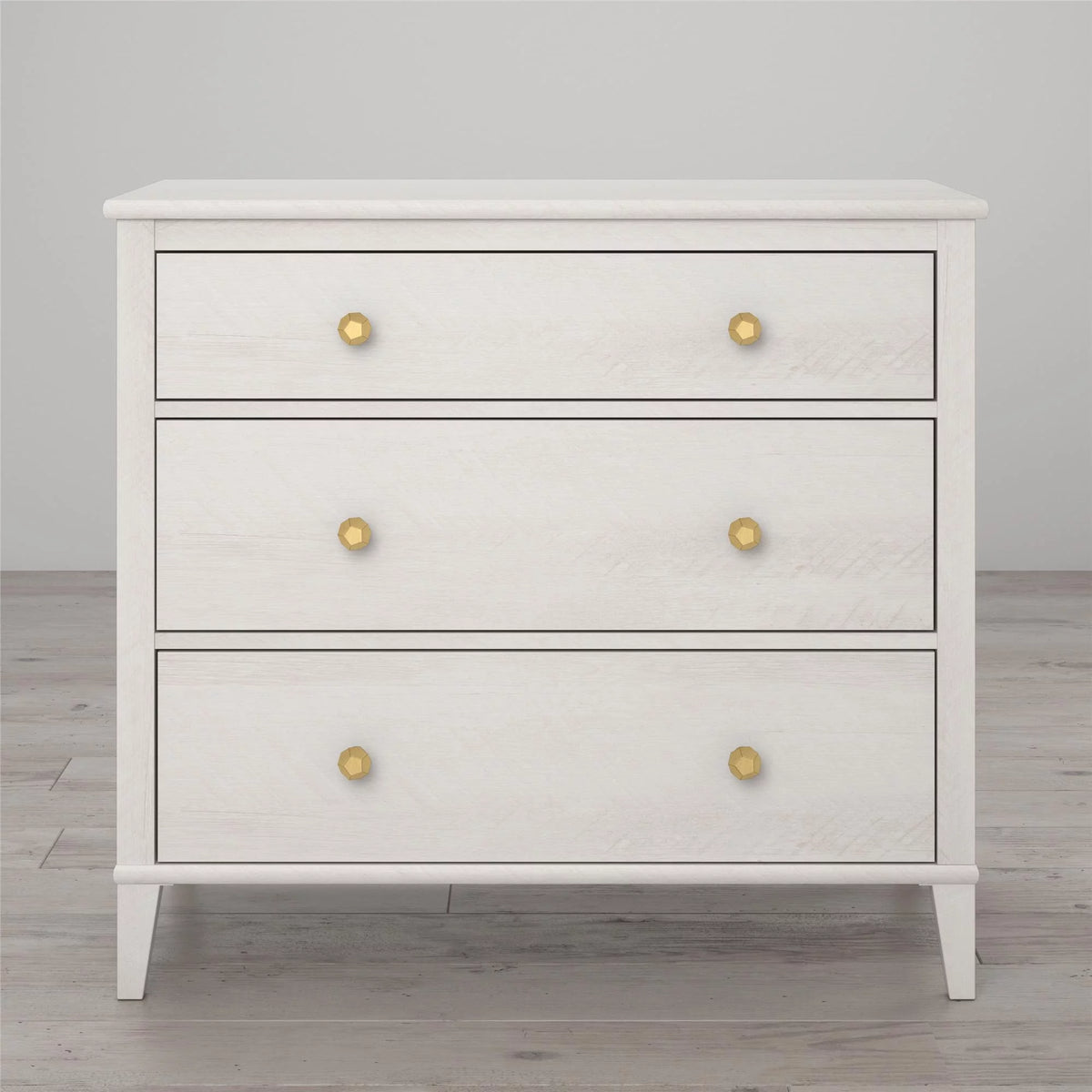 White 3 Drawer Dresser P43376
