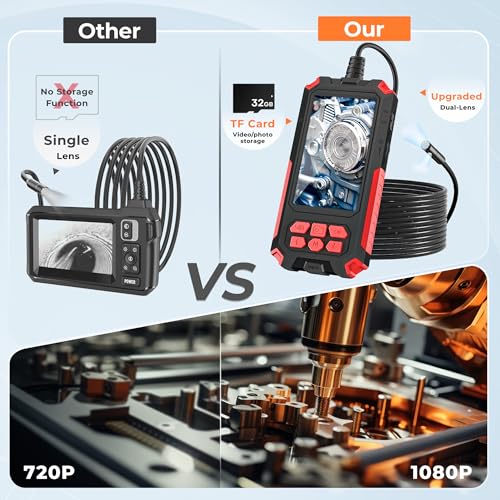 Endoscope Camera with Light, 32.8FT Industrial Borescope with 32GB Card N9793