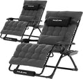 Oversized Zero Gravity Chair Set of 2 Dark Gray H776071