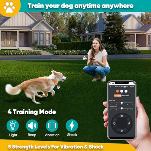 Electric Dog Fence with Training Collar, Rechargeable Waterproof Collar S860