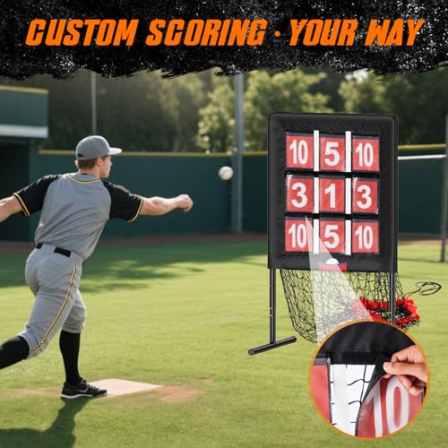 9 Hole Pitching Net with Strike Zone and Training Ball P983642