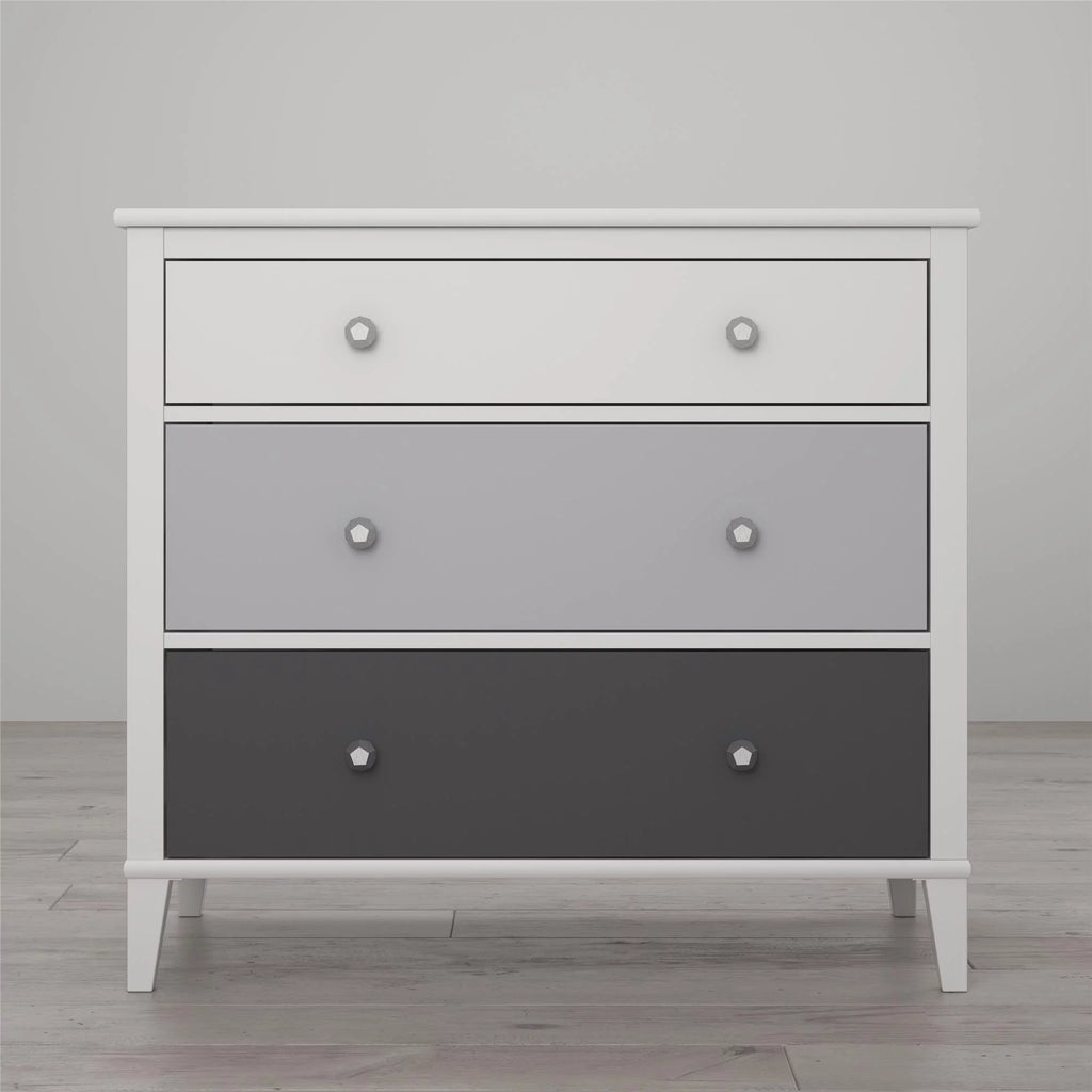 White 3 Drawer Dresser P43376