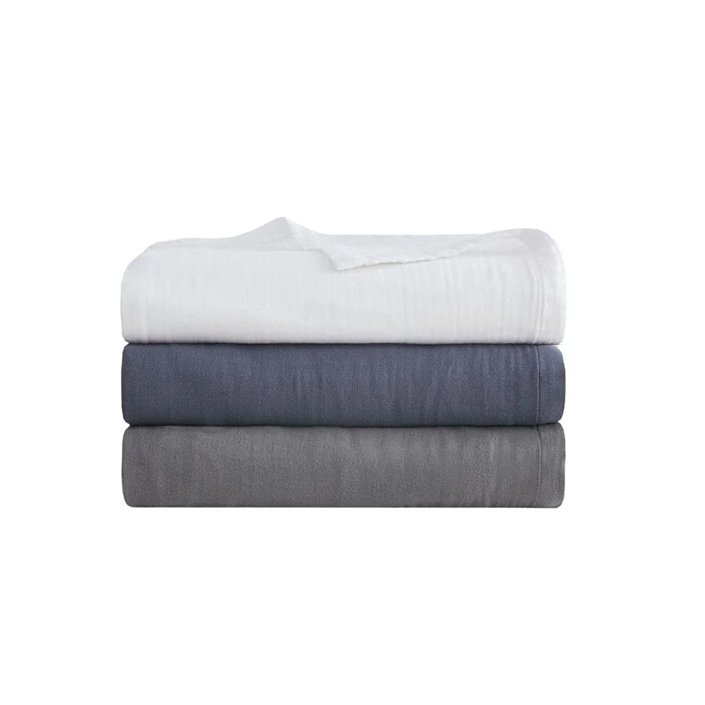 Casual Cotton Gauze Blanket with Charcoal Finish X101