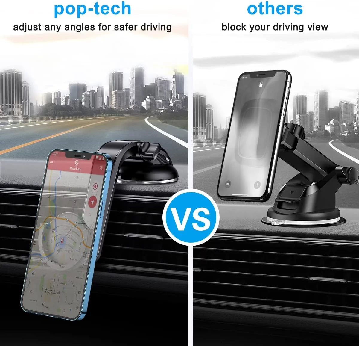 Suction Cup Phone Holder with 360 Rotation - Black Q191