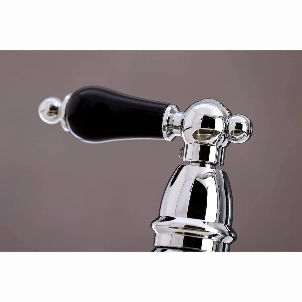 Bridge Kitchen Faucet with Brass Sprayer Matte Black I8459