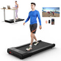 Smart Walking Pad, Under Desk Treadmill, 2 in 1 Portable Compact Desk Treadmill with Remote Control LED Display U3447
