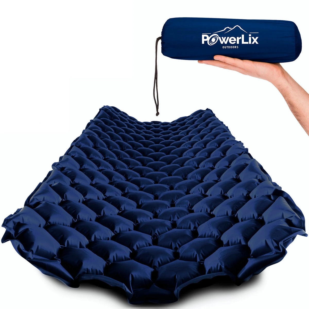 Ultralight Compact Inflatable Camping Sleeping Pad Navy Blue Z95668