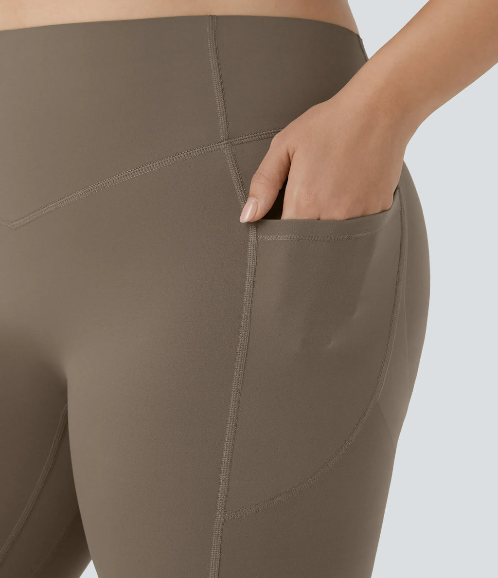 High Waisted Tummy Control Shaping Leggings Plus Size A129