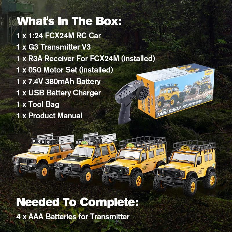 1/24 RC Crawler RTR FCX24M Licensed 4WD Rock Truck Mini Off Road Vehicle S229