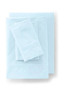 Blue 400 Thread Count Supima Cotton Sateen Sheets Z230