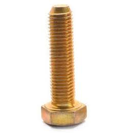 Coarse Thread Grade 8 Hex Cap Screw, Alloy Steel Yellow Zinc Plated, Pk 50 C57409